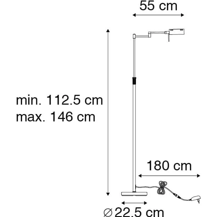 Qazqa Stehlampe Notia, LED fest integriert, (nicht austauschbare) LED, Bronze, Modern, Stahl, 1-flammig – Bild 4