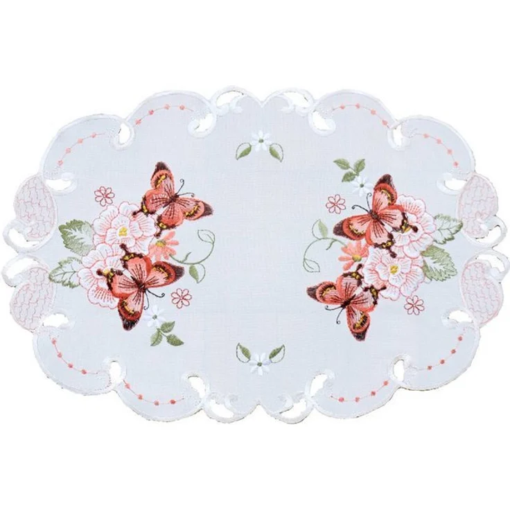 matches21 HOME & HOBBY Tischdecke Tischdeckchen LUCIE Schmetterlinge & Cutouts Polyester 30 x 45 cm (1-tlg), Pflegeleicht & waschbar bei 30 °C – Bild 2