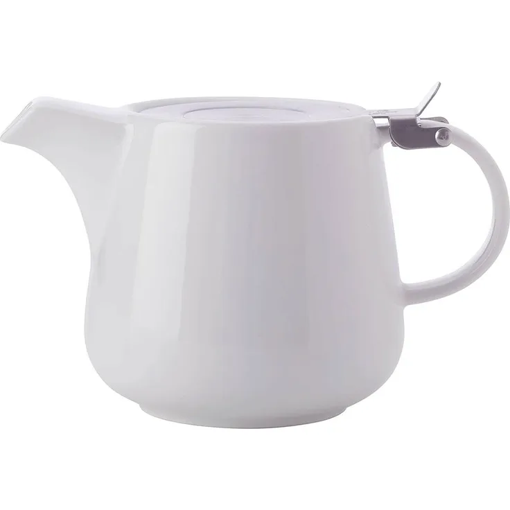 Maxwell & Williams AY0350 ROUND Teekanne 1200ml, Porzellan - Edelstahl, in Geschenkbox