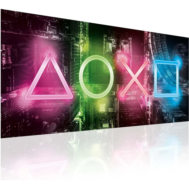 Goods+Gadgets Poster GOODS+GADGETS Buntes Gamer Poster – Spielkonsole Wandbild 100x45 cm, Geometrische Formen (Wandbild Kunstdruck 100x45 cm), Wand-Dekorationen – Bild 2