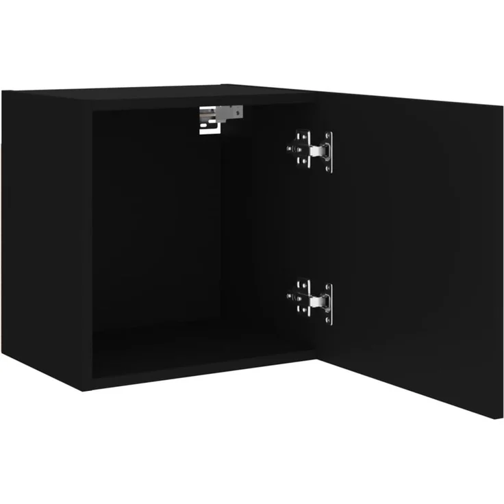 2 pcs TV-Wandschrank, TV Hängeboard Hängeschrank Schwarz 40,5x30x40 cm Holzwerkstoff – Bild 7