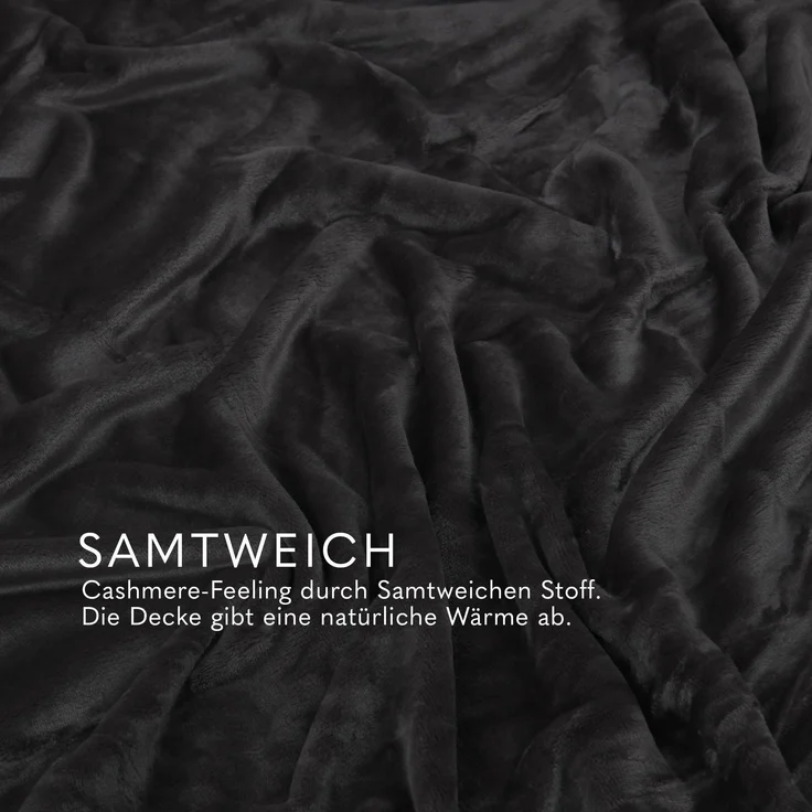 Kuscheldecke Cashmere Touch 200x220cm ( Anthrazit ) Flauschige Wohndecke für Sofa, Couch und Bett, Tagesdecke OEKO-TEX - Sofaüberwurf – Bild 7