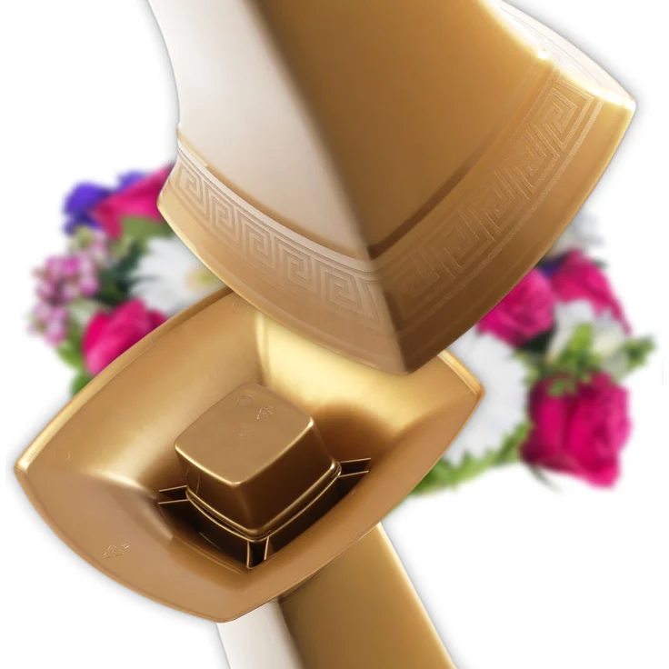 KADAX Vase für Friedhofsphiole, Grabstein, 30 cm, Gold – Bild 9