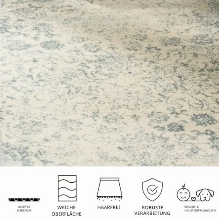 Safavieh Runder Teppich 183 cm Rund - Adirondack Collection - Transitional Design, Elfenbein & Schiefer, Pflegeleichte Synthetikmischung, Ideal für Wohnzimmer, Schlafzimmer, Büro | 1 cm Flor, Teppich für den Innenbereich, langlebig, kinder- und haustie... – Bild 7