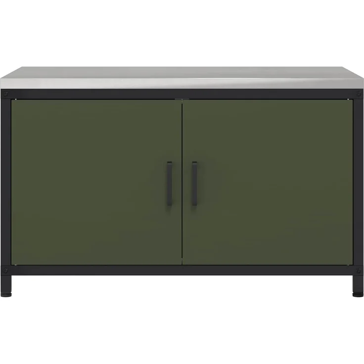 vidaXL Küchenaufbewahrung mit Regal Olive Grün 60 x 50 x 92 cm Stahl 874999 – Bild 6
