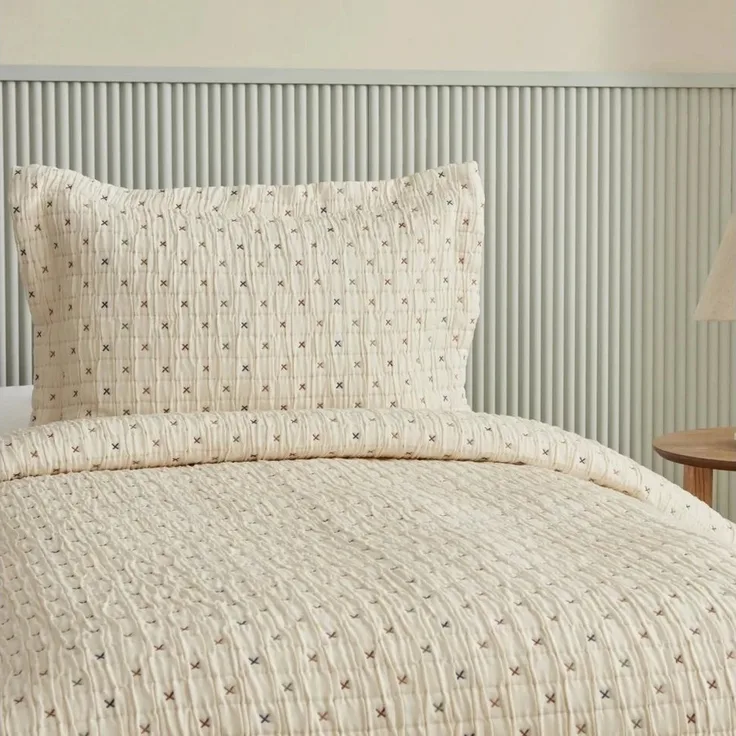 Karaca Bettwäsche Karaca Home Young Oxxo Tagesdecke Set Einzelbett 180x230 + Kissenbezug