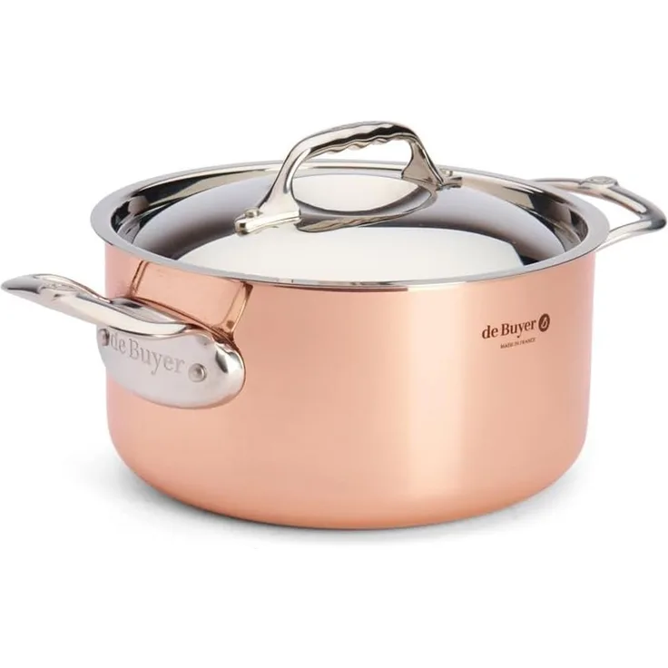 De Buyer Gemüsetopf mit Deckel Kupfer 20 cm