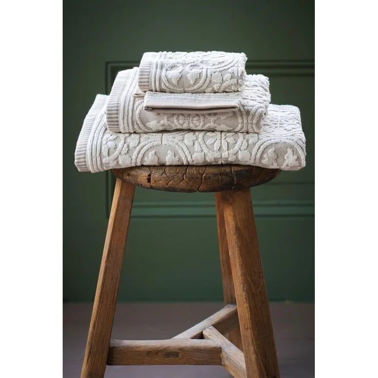 PIP Studio Duschtuch Tile de Pip Khaki 70x140 cm Jacquard Frottee Ornamente beige – Bild 3