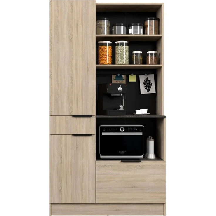 Parisot Buffetschrank Fumay in Eiche und grau 100 cm – Bild 2