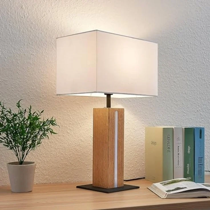 Lindby Tischleuchte Garry, Enthalten, 1 x 60 W E27 (exkl) + 1 x 5 W LED (inkl) – Bild 3