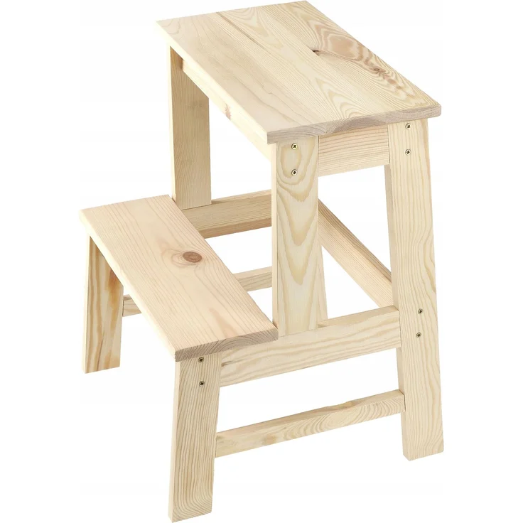 KADAX Küchenhocker aus Holz, 50 cm Plattform mit massiver Stufe – Bild 6