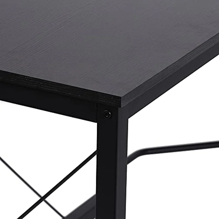 HOMCOM Computertisch Schreibtisch L-Form Eckschreibtisch Winkelschreibtisch MDF Schwarz 150 x 150 x 76 cm – Bild 9