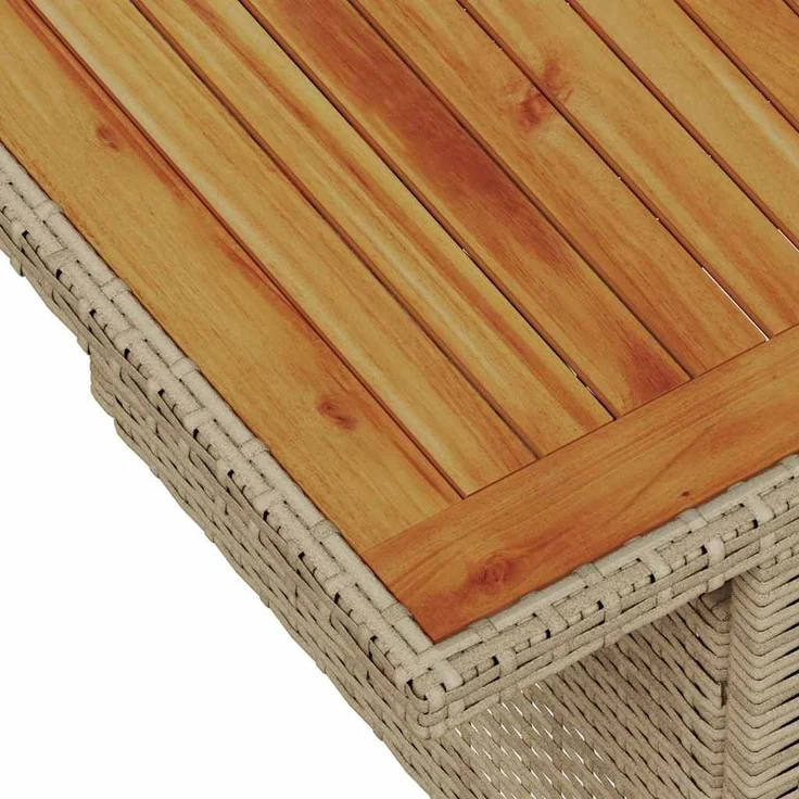 vidaXL Garten-Sofa-Set mit Speicher 6 pcs Beige Poly Rattan 3358059 – Bild 9