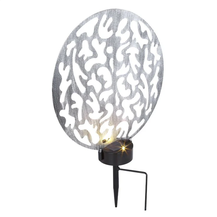Solarleuchte Garten Scheibe 30cm Solarlampe Außen Leuchte Solar mit Pflegetuch – Bild 5