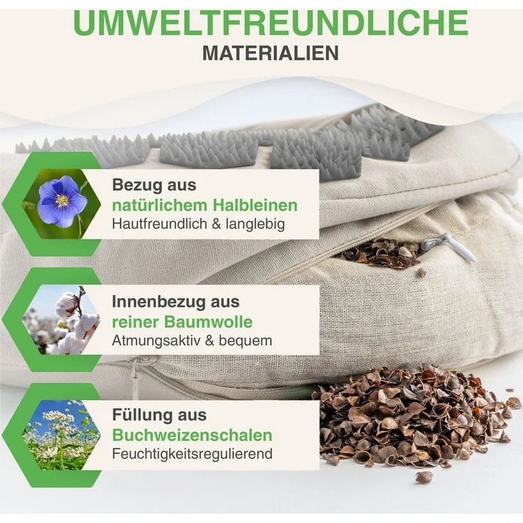 BACKLAxx® Nackenhörnchen Akupressur, Akupressur U Kissen – Bild 3