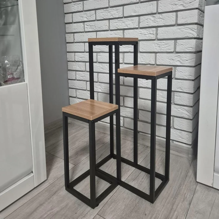 Ruhhy Ablageregal Blumenregal Standblumenständer, Spar-Set 3-tlg, Bietet Platz für drei Pflanzen in unterschiedlichen Höhen – Bild 4