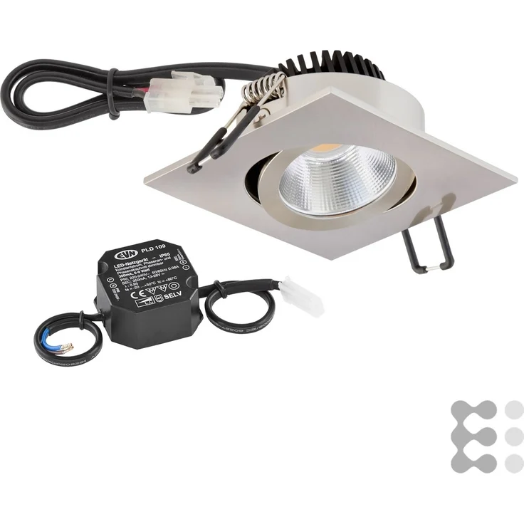 EVN Lichttechnik P-LED Deckeneinbauleuchte 3000K 230V quad. eds PC24N6