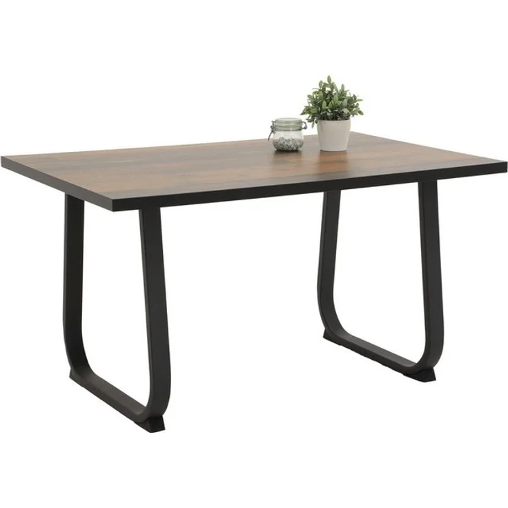 HELA Essgruppe RUHR, (4-tlg), Kufentisch 140x90 cm, Schwingstuhl und Bank mit Federkorb, Komfortsitz – Bild 4