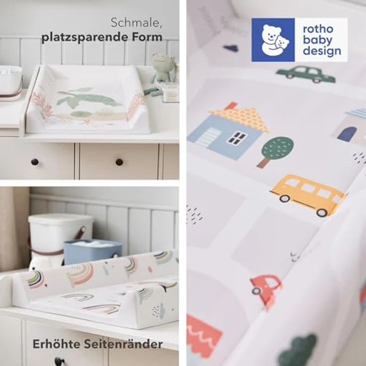 Rotho Babydesign Wickelauflage Keil (50x70 cm) Roadmap – Bild 5
