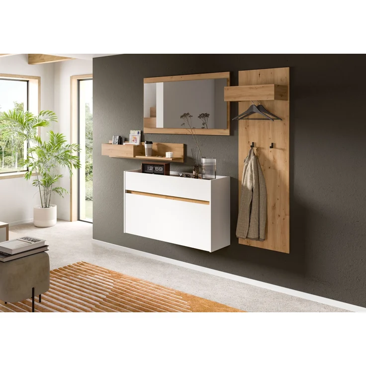 Garderoben-Set >Drive< in Weiß - 192x205x32cm (BxHxT) – Bild 5