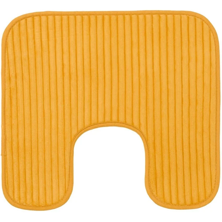 Gözze Badematte Berlin, Höhe 7 mm, rutschhemmend beschichtet, fußbodenheizungsgeeignet, Polyester, rechteckig, Badteppich, Uni Farben, Cord Optik, waschbar