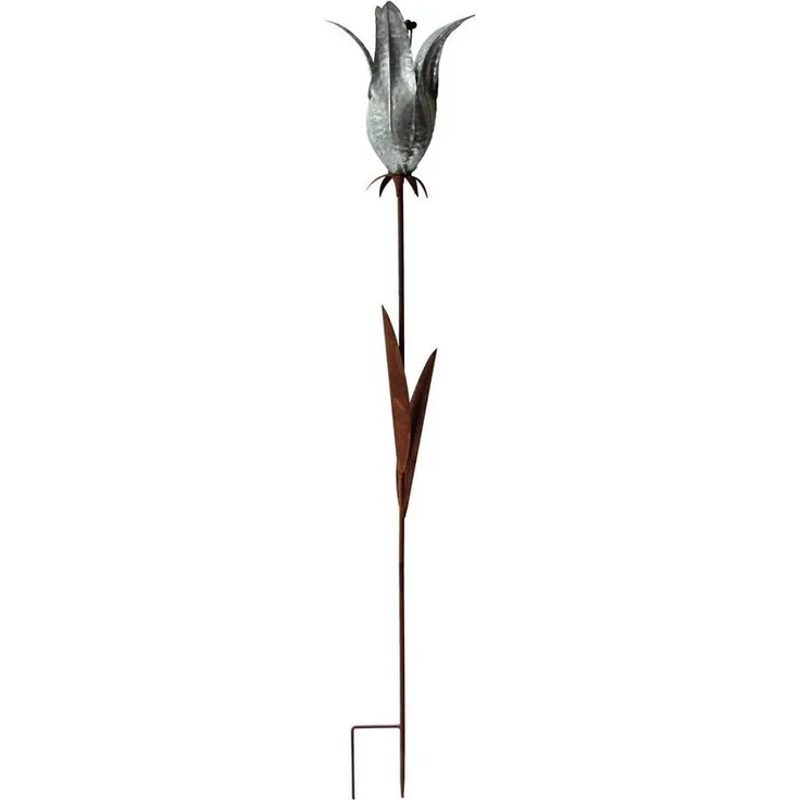 HTI-Living Gartenstecker Blumenstecker Rostoptik Blüte Celia (Stück, 1-St, 1 Blumenstecker) Gartenstecker Dekostab floral Metall