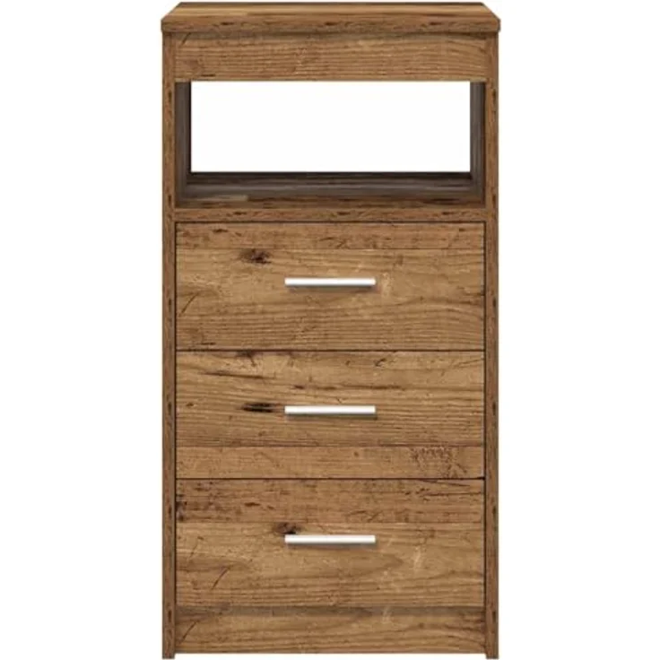 vidaXL Schreibtisch mit Unterschrank Altholz Holzwerkstoff 3328551 – Bild 9