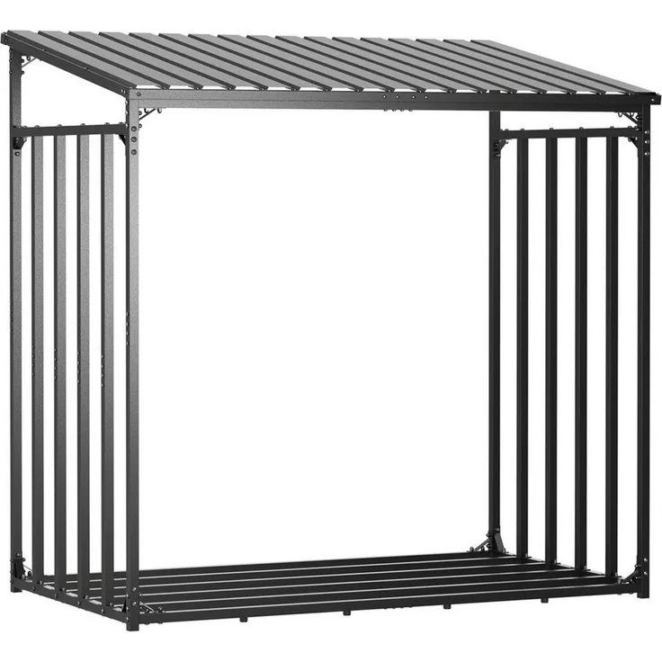 Kaminholzregal Außen XXXL 186x90x185cm – 3,1m³ mit Dach + Wetterschutzplane