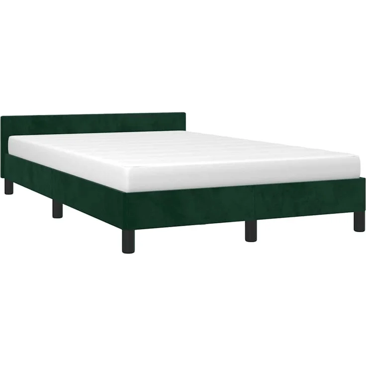 Einzelbettgestell Design für Erwachsene ohne Matratze Dunkelgrün 120x200 cm Samt d4782e – Bild 3
