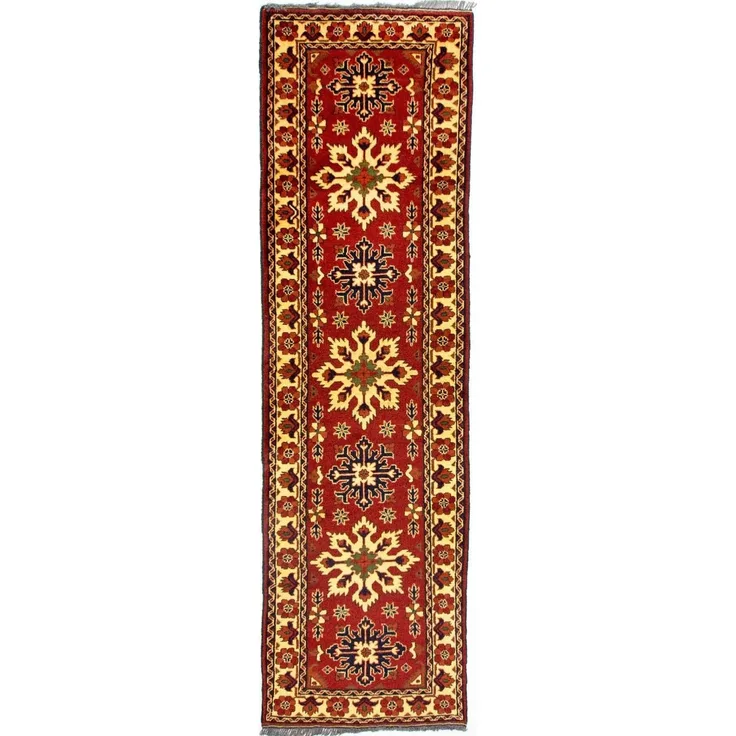 Morgenland Läufer Afghan - Hatschlu - 297 x 84 cm - rot