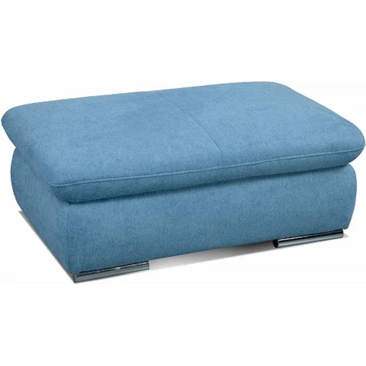 Cavadore Hocker Alkatraz / Polsterhocker passend zum Ecksofa oder zur Wohnlandschaft Alkatraz / Modernes Design / 101 x 43 x 68 / Hellblau
