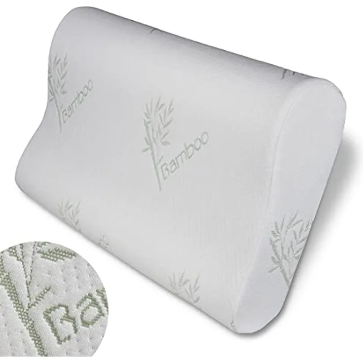 yourGEAR Visko-Kissen yourGEAR Bamboo Memory Foam Kissen - Kopfkissen 60x35x11,5 cm mit Visco-Vollschaum & allergikerfreundlichem Bezug