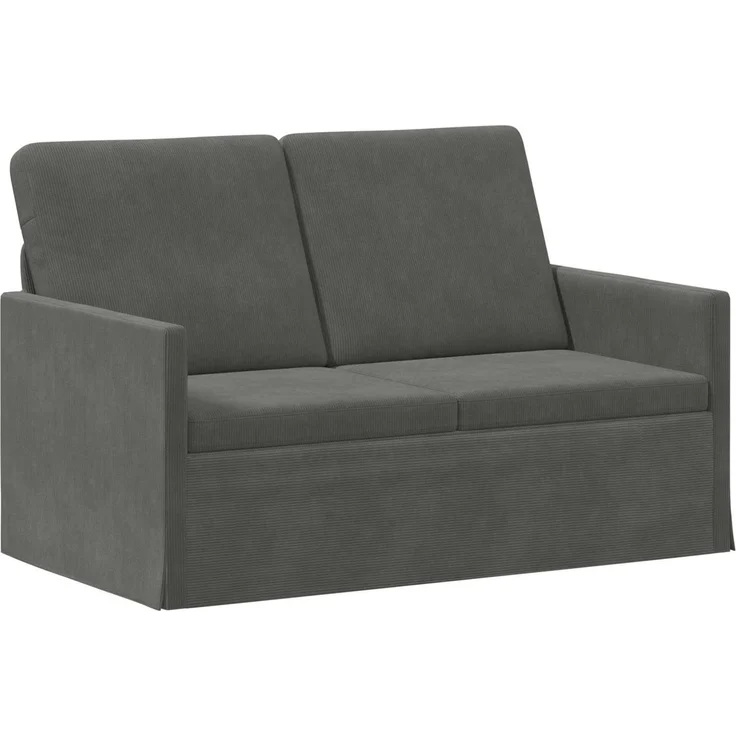 vidaXL 2-Sitzer Sofa Dunkelgrau 130 x 81 x 82 cm Cordstoff 42041068 – Bild 2
