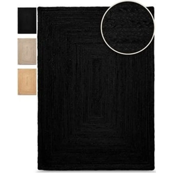 carpetfine Teppich Nele Juteteppich Naturfaser, rechteckig, Höhe: 6 mm, geflochtener Wendeteppich aus 100% Jute, quadratisch und als Läufer – Bild 6