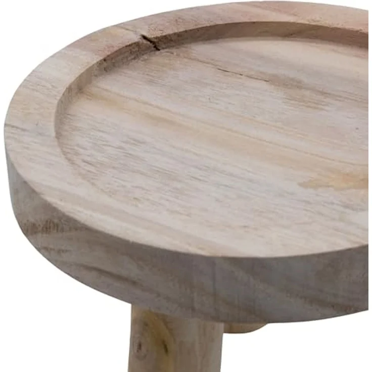 Spetebo Blumenhocker rund natur mit 3 Beinen - Ø 20 cm (Anzahl, 1 St, Stück), Stabiler Stand auf 3 Beinen – Bild 3