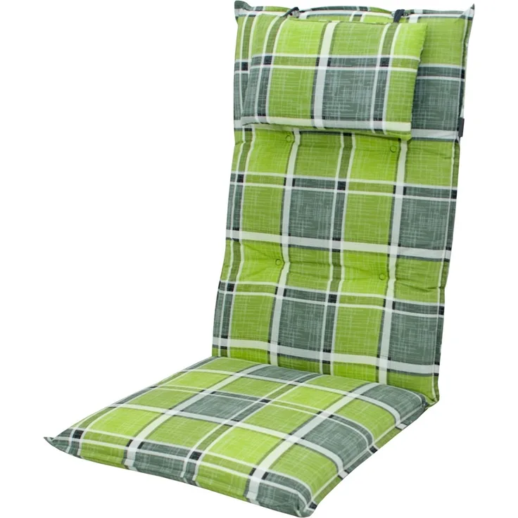 Doppler 5911 Hochlehner Gartenstuhl Auflagen 8cm Kopfkissen grün