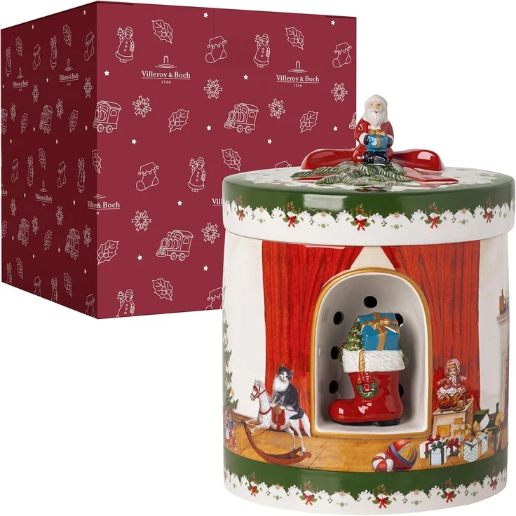 Villeroy & Boch Christmas Toy's Geschenkpaket groß rund Santa bringt Geschenke
