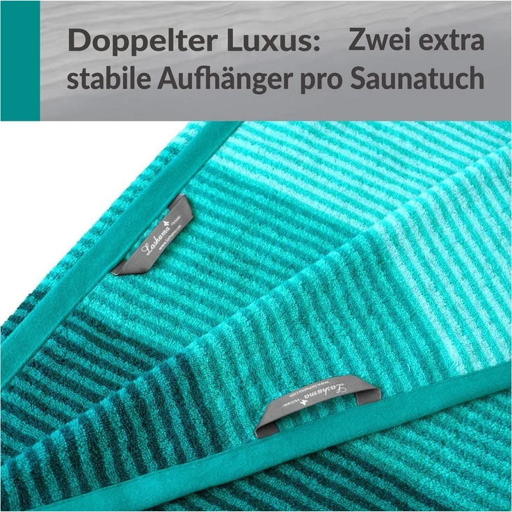 Lashuma Saunatuch Handtuch XXL Helsinki, Frottee (1-St), Premium Bade - Saunahandtuch 85x200 für Damen und Herren – Bild 3