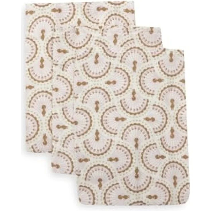 Jollein Waschlappen Baby - 3er Pack - Musselin - 15x20 cm -100% Baumwolle - Oeko-Tex Zertifiziert - Soft Plumes – Bild 1