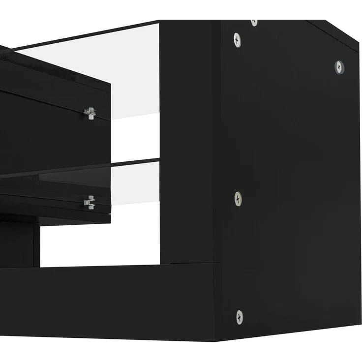 Hochglanz TV-Schrank 181cm & Couchtisch Schwarz LED Beleuchtung Wohnzimmermöbel modern elegant – Bild 9