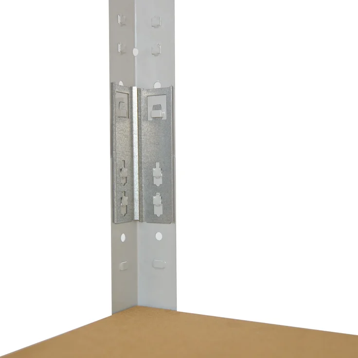 shelfplaza OFFICE 200x100x60 cm Schwerlastregal in lichtgrau mit 6 Böden und 145 kg Traglast pro Boden – Bild 4
