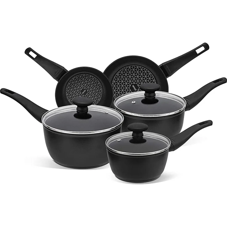 PRESTIGE 11679 Thermo Smart Induction Non-Stick 5 Piece Saucepan and Frying pan Antihaft-Kochgeschirr-Set, aluminium