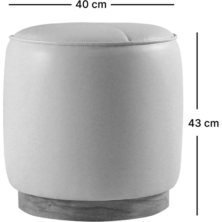 Hanah Home 'Nocbel - Tan' Pouffe, Bräunen, 40 x 43 x 40 cm – Bild 5