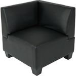 Modular Eckteil Lyon, Kunstleder ~ schwarz