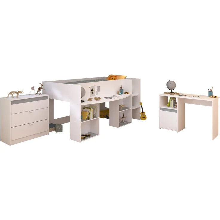 Parisot 'Pirouette 15' 3-tlg. Kinderzimmer-Set, Holz weiß