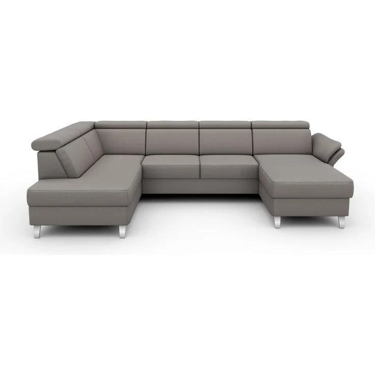 sit&more Wohnlandschaft Vincenzo U-Form, inklusive Kopfteilverstellung, wahlweise mit Bettfunktion, Bettkasten – Bild 1
