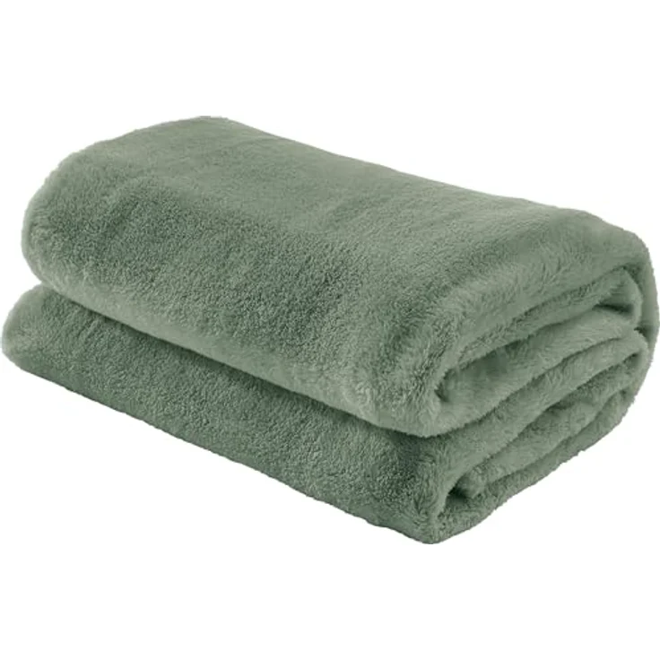 Wohndecke Wohndecke "Salerno", Erwin Müller, Teddy-Fleece Uni – Bild 2