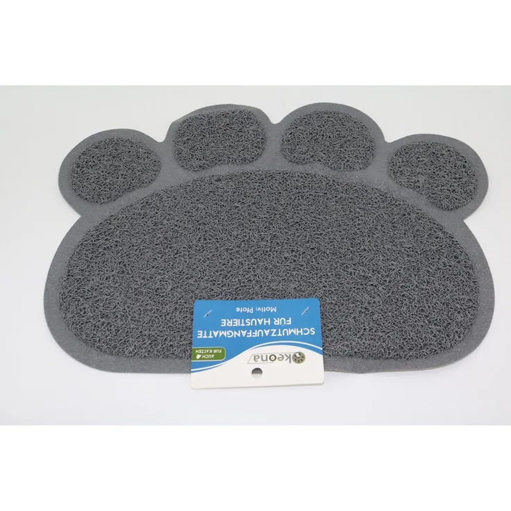 Schmutzauffangmatte für Haustiere PFOTE ca. 30x40 cm Napfunterlage Bodenschutz für Hunde und Katzen sauber und pflegeleicht