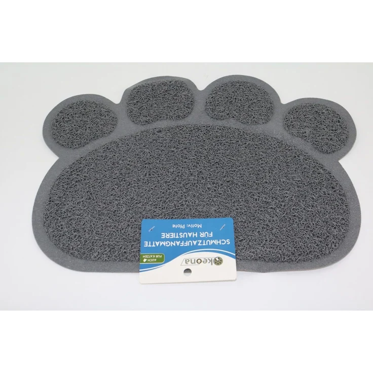 Schmutzauffangmatte für Haustiere PFOTE ca. 30x40 cm Napfunterlage Bodenschutz für Hunde und Katzen sauber und pflegeleicht