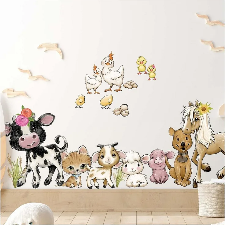 WANDKIND Wandtattoo Bauernhof Set V360, wieder ablösbar